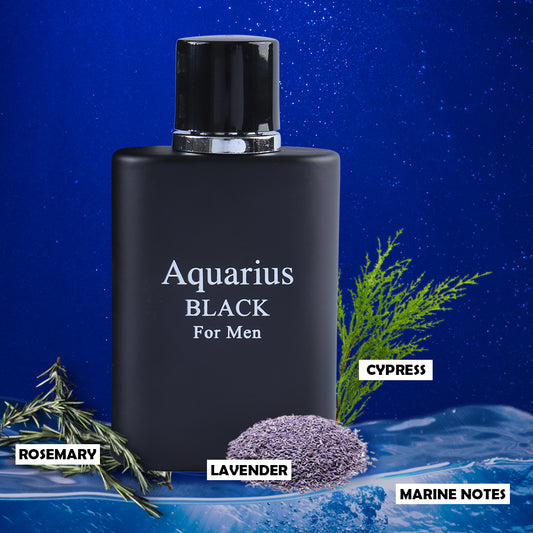 Aquarius Black Spray Cologne Eau De Toilette For Men -100ML/3.4 FL.OZ.
