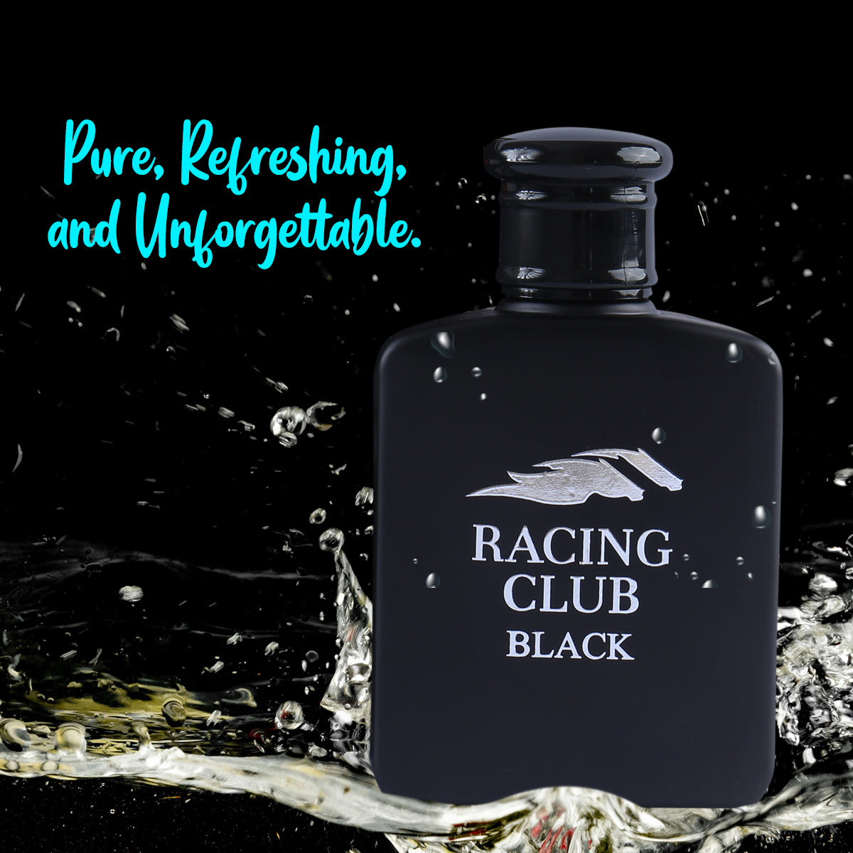 Racing Club Black Spray Cologne Eau De Toilette For Men - 100ML/3.4 FL.OZ.