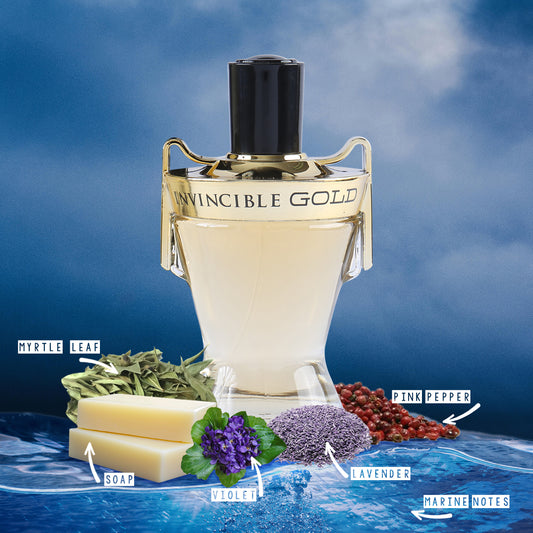 Invincible Gold Spray Cologne Eau De Toilette For Men - 100ML/3.4 FL.OZ.