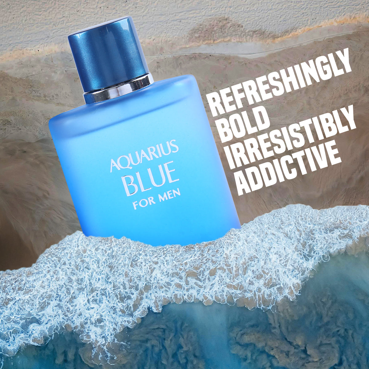 Aquarius Blue Spray Cologne Eau De Toilette For Men - 100ML/3.4 FL.OZ.