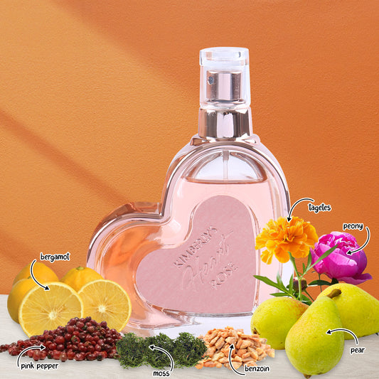 Kimberly Heart Rose Spray Perfume Eau De Parfum For Women - 80ML/2.7 FL.OZ.