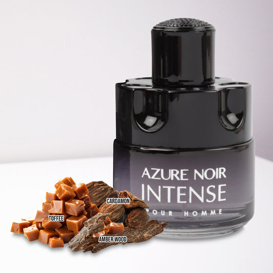 Azure Noir Intense Spray Cologne Eau De Toilette For Men - 100ML/3.4 FL.OZ.