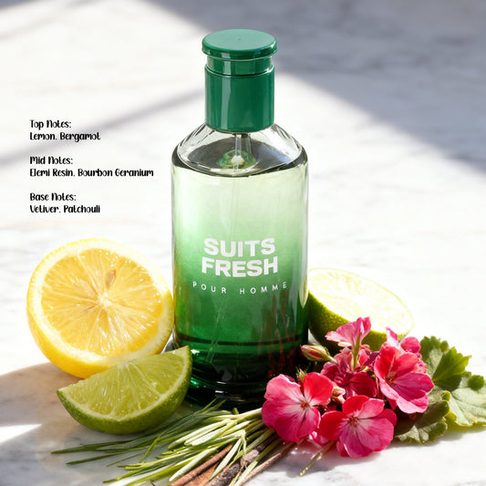 Suits Fresh Spray Perfume Eau De Toilette For Men - 100ML/3.4 FL.OZ.