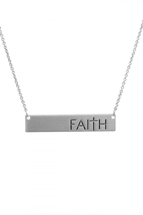 Bar Faith Matte Necklace