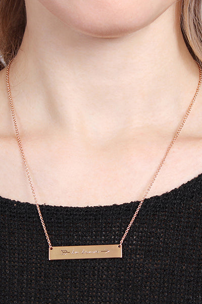 Bar Be Brave Arrow Necklace