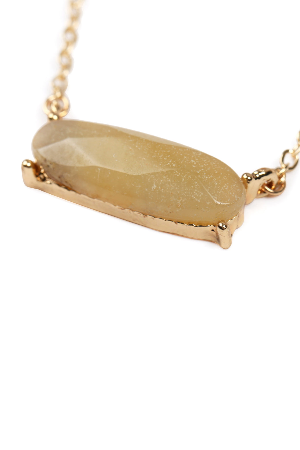 Natural Stone Oval Necklace