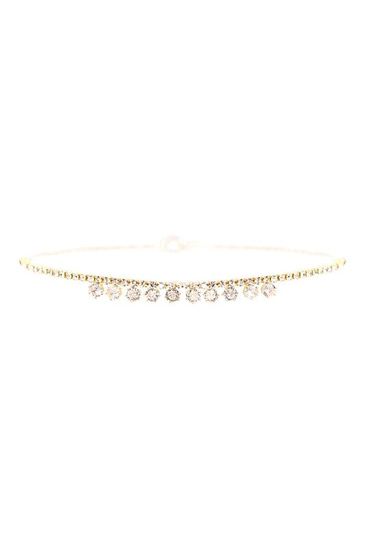 Cubic Zirconia Center Stationed Collar Necklace