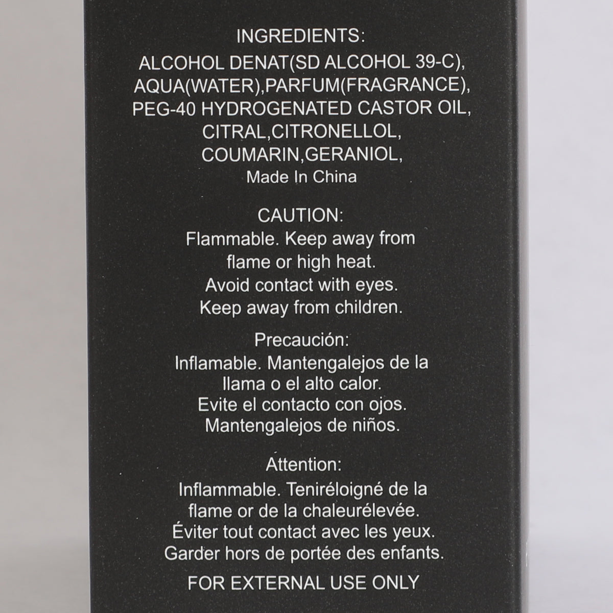 Double Black Spray Cologne Eau De Toilette For Men - 100ML/3.3 FL.OZ.