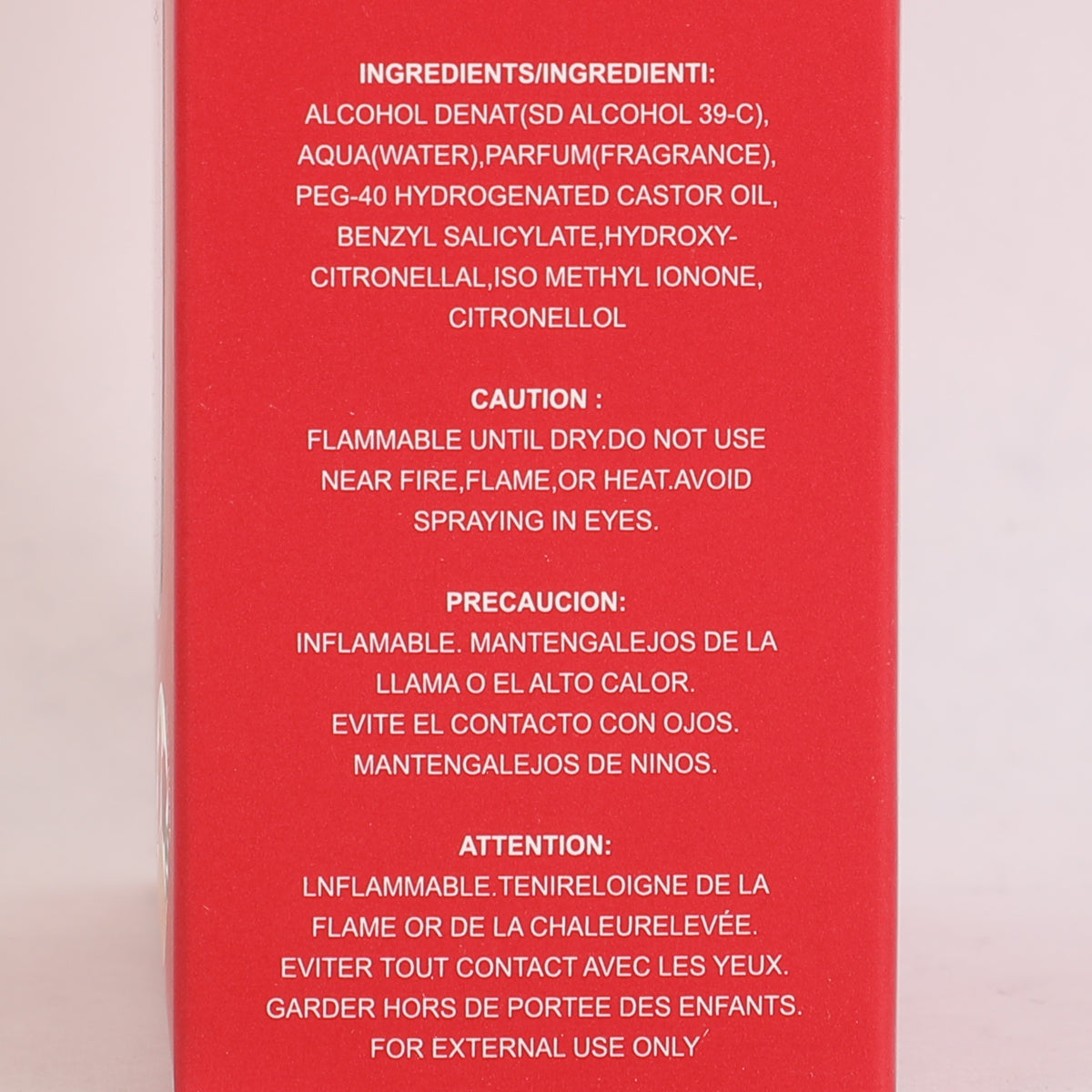 Catch Red Rose Spray Perfume Eau De Toilette For Women - 100ML/3.3 FL.OZ.