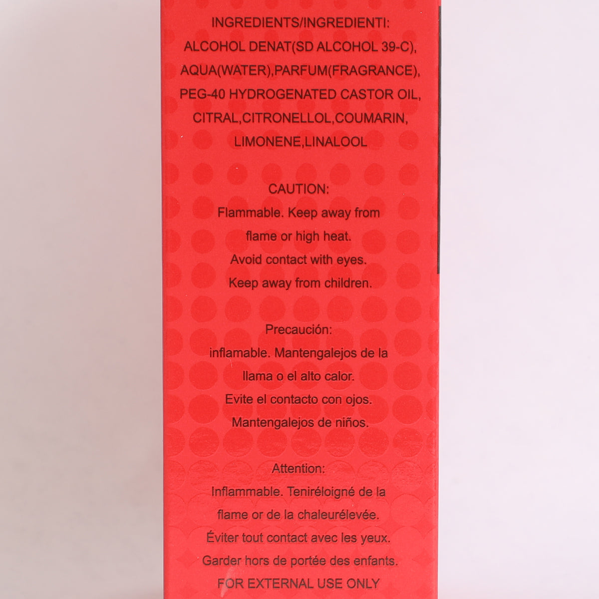 Double Red Essential Spray Cologne Eau De Toilette For Men - 100ML/3.3 FL.OZ.
