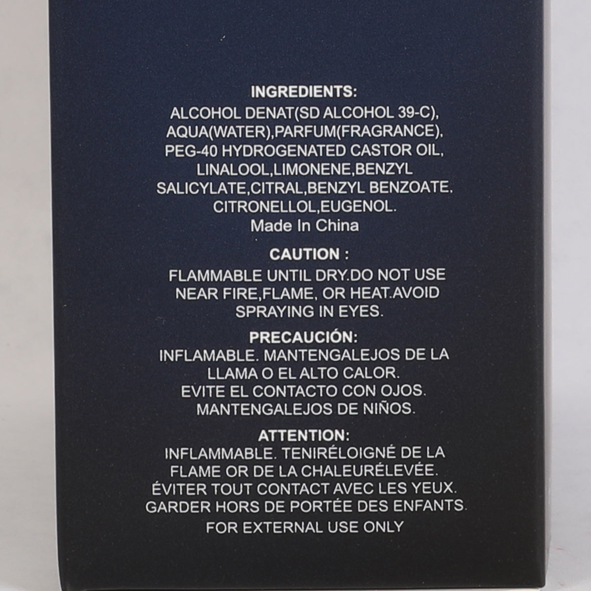 Aqua Deep Ocean Spray Cologne Eau De Toilette For Men - 100ML/ 3.3 FL.OZ.