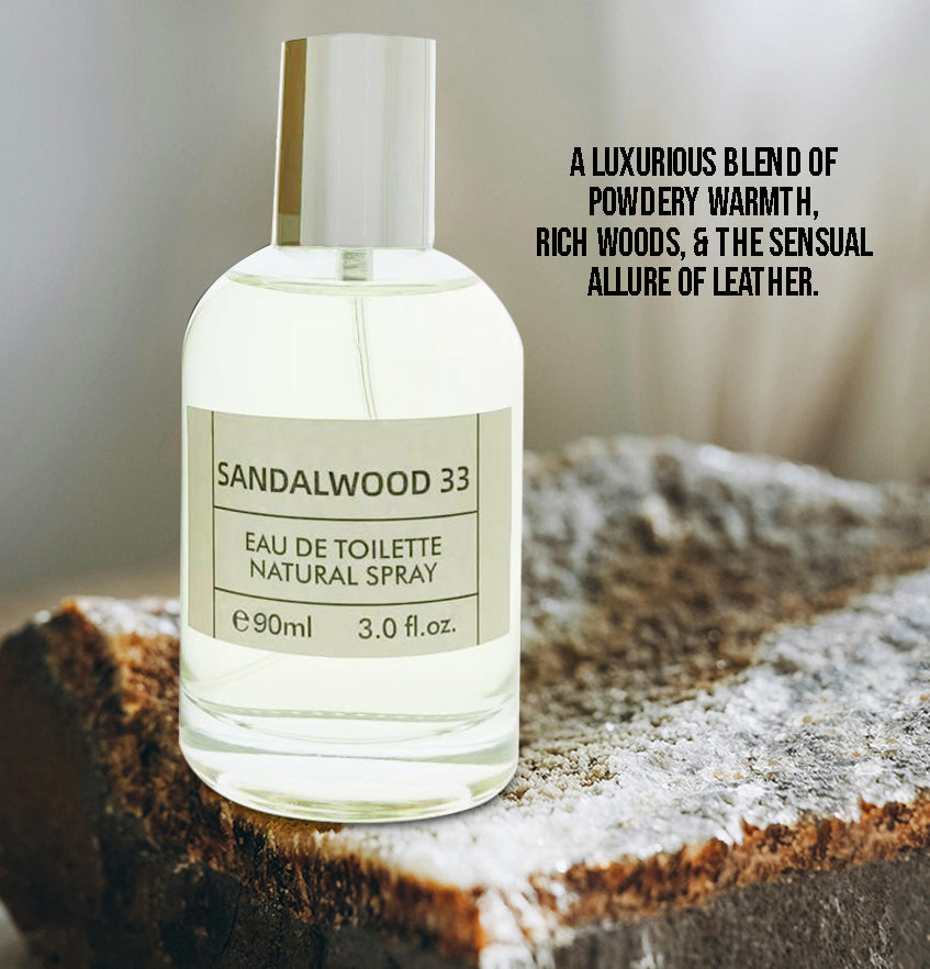 Sandalwood 33 Spray Perfume Eau De Toilette For Men & Women - 90ML/3.0FL.OZ.
