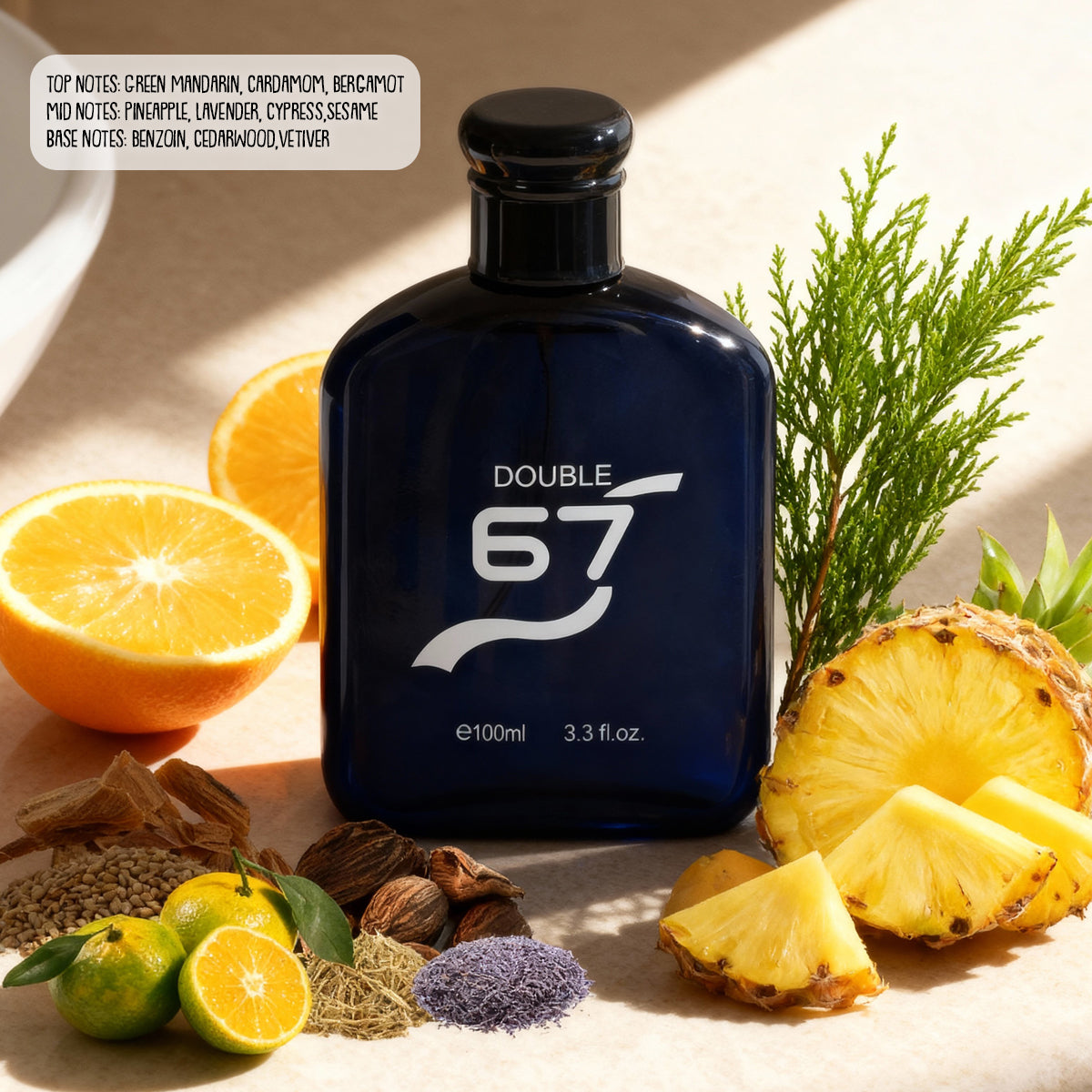 Double 67 Spray Cologne Eau De Toilette For Men - 100ML/3.3 FL.OZ.