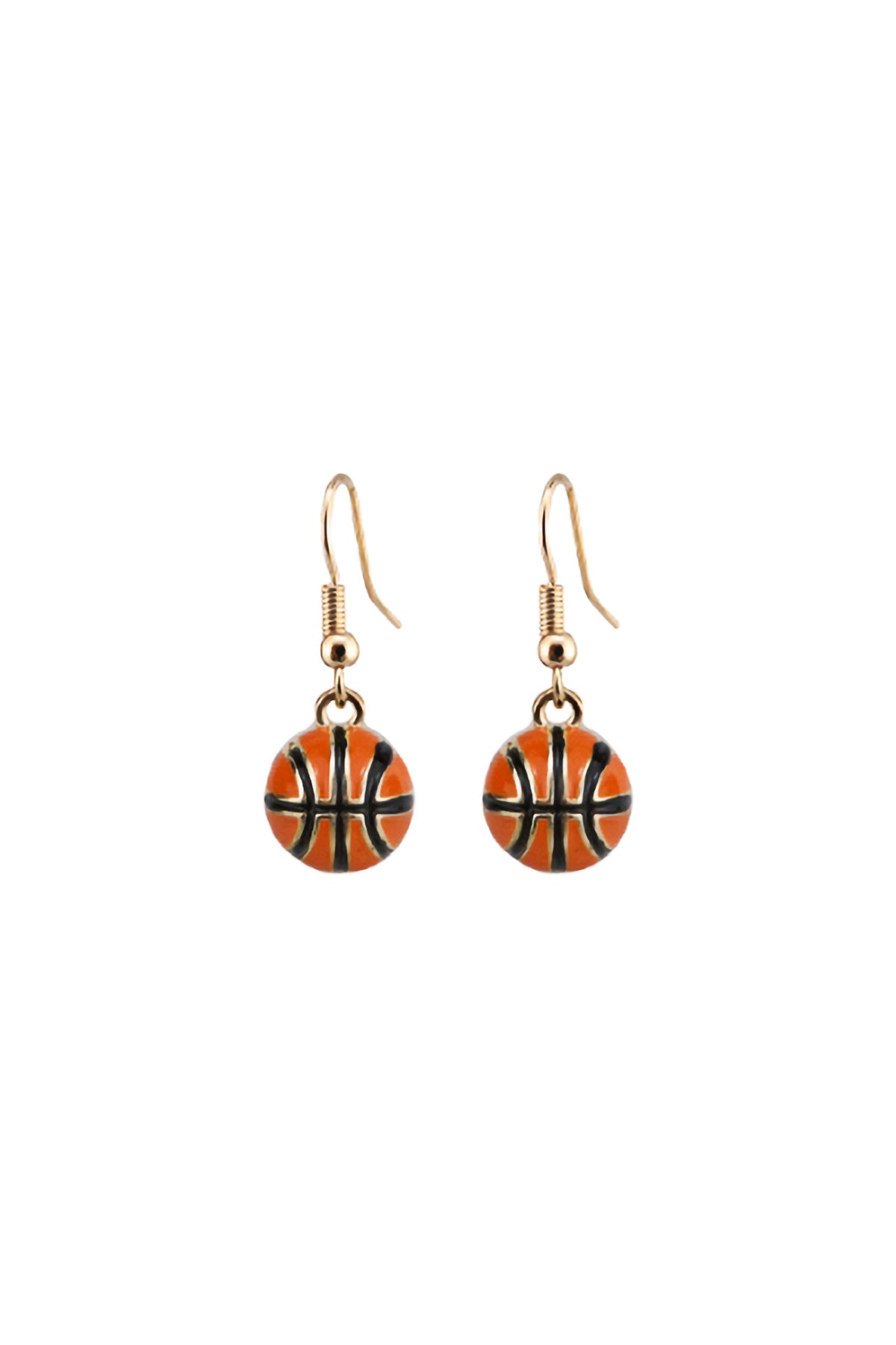 Basketball Epoxy Sports Dangle Hook Earrings