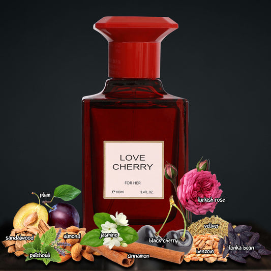Love Cherry Spray Perfume Eau De Parfum For Women - 100ML/3.4 FL.OZ.
