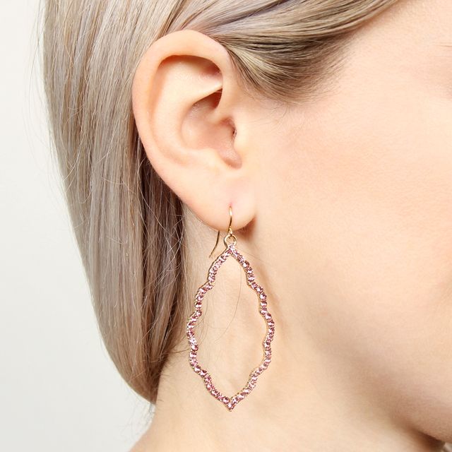 Rhinestones Cast Cloud Shape Drop Earrings
