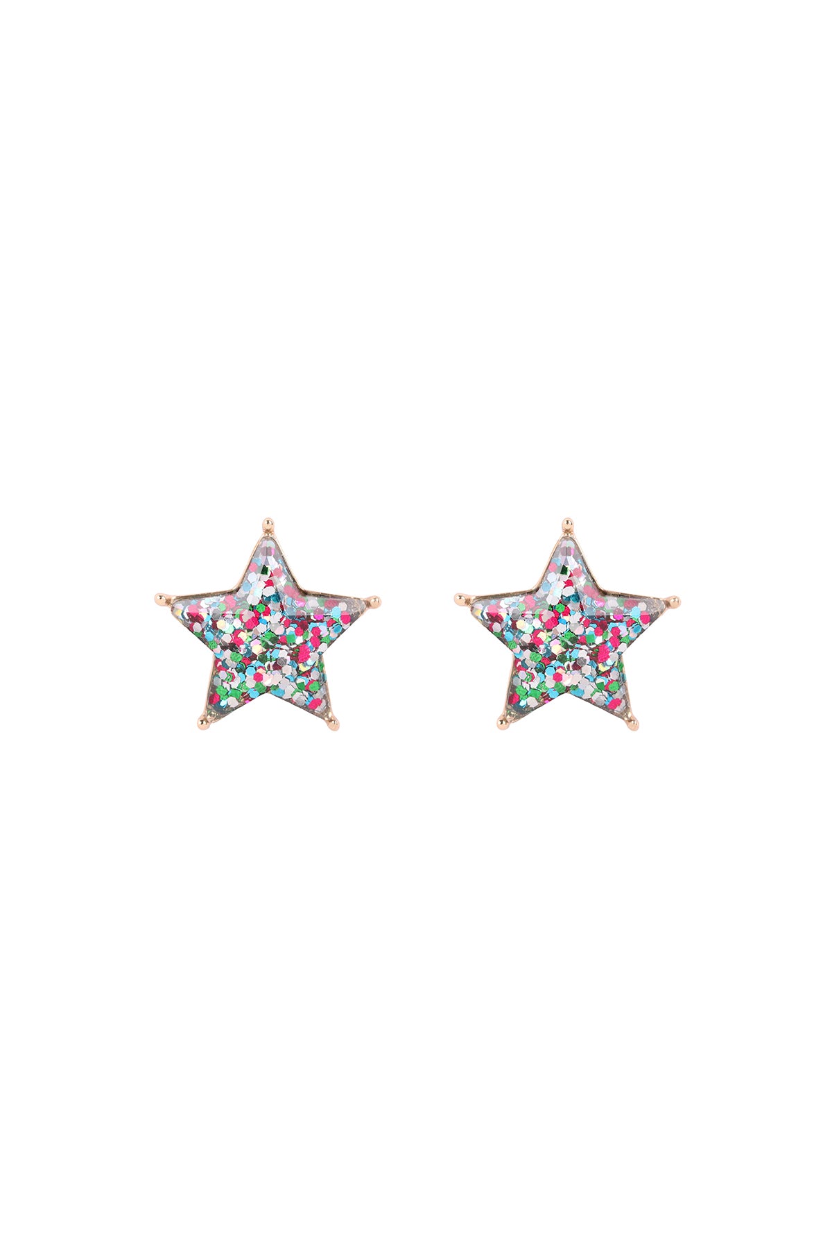 Star Glitter Epoxy Stud Earrings