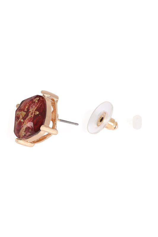 Marble Epoxy Stud Earrings