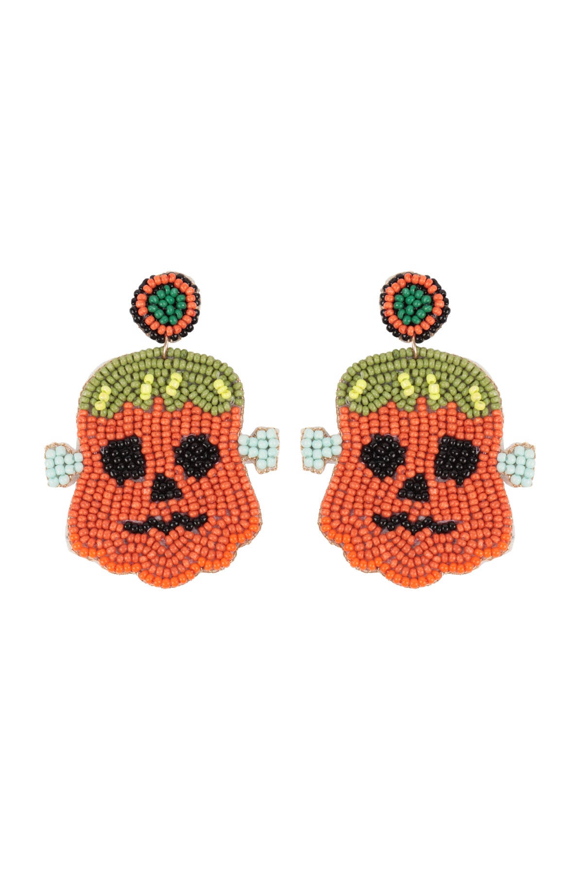 Pumpkin Seed Beads Drop Earrings Multicolor