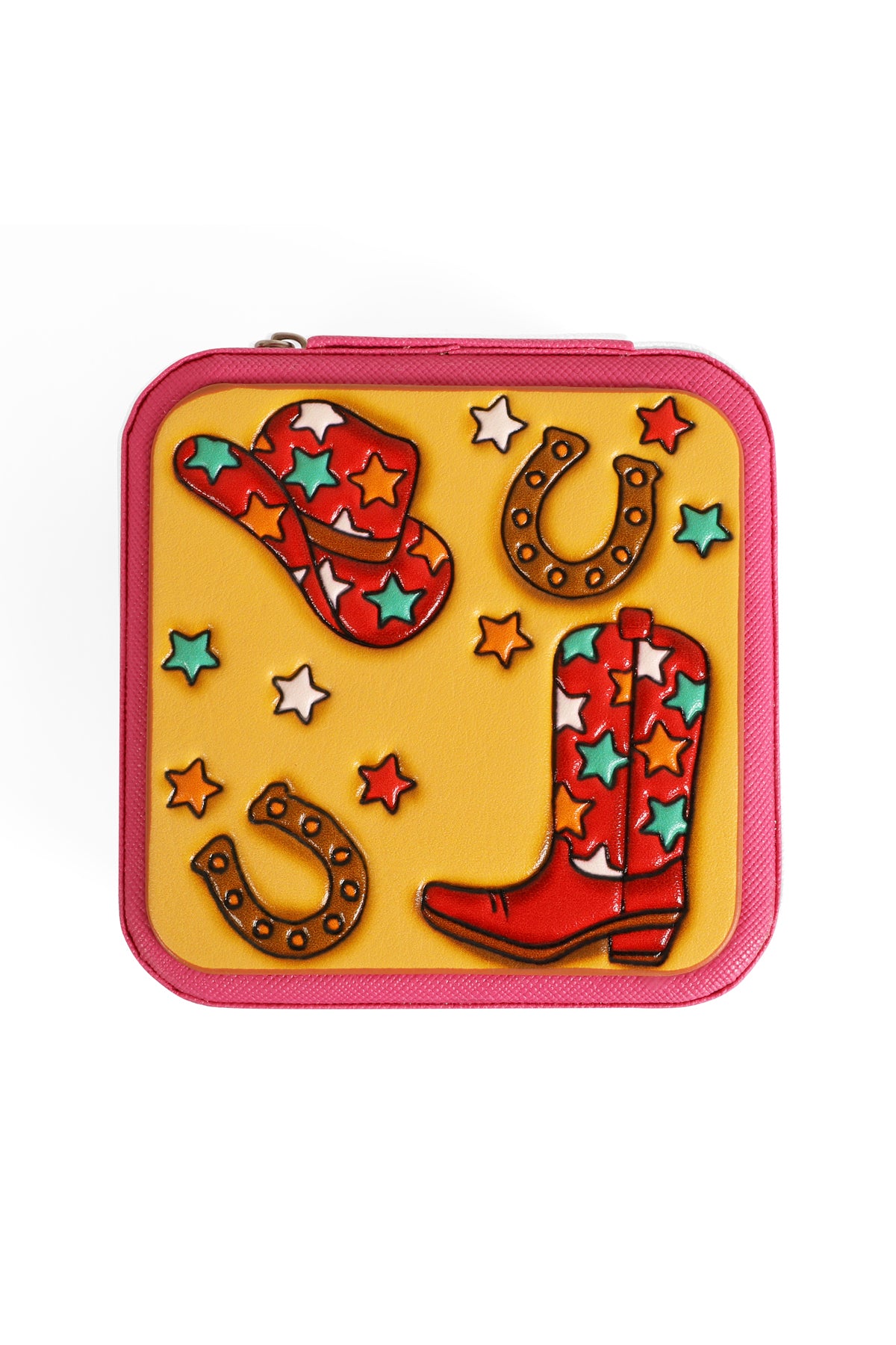 Western Leather Travel Jewelry Box