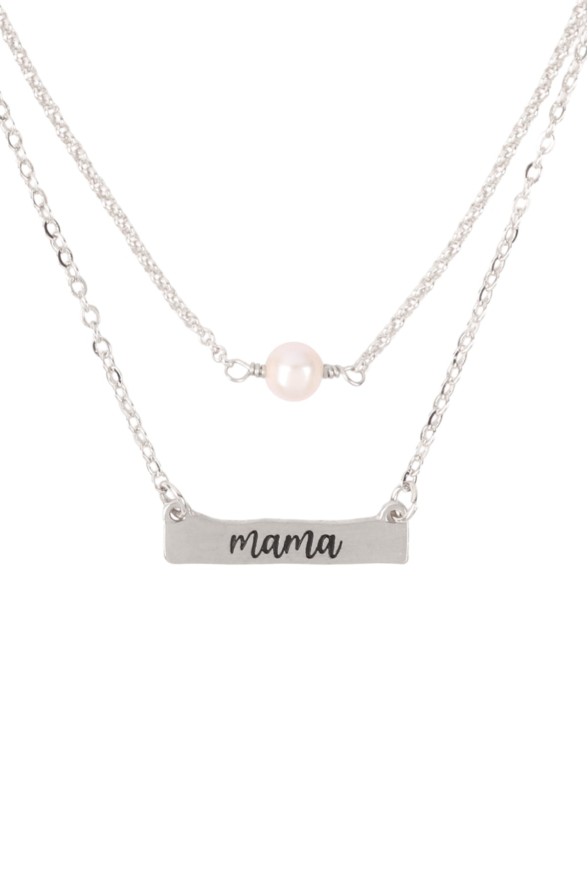 "Mama" Inspirational Pearl 3 Set Necklace