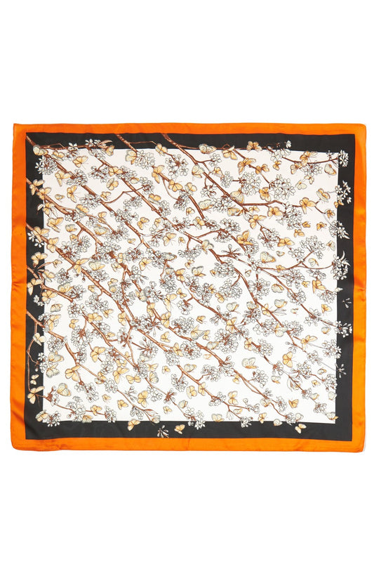 Vibrant Flower With Butterfly Bandana