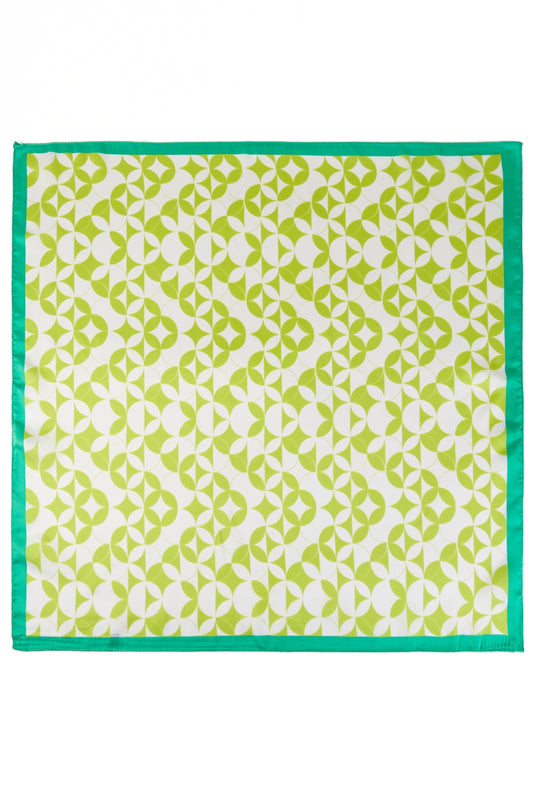 Geometric Starburst Print Square Scarf