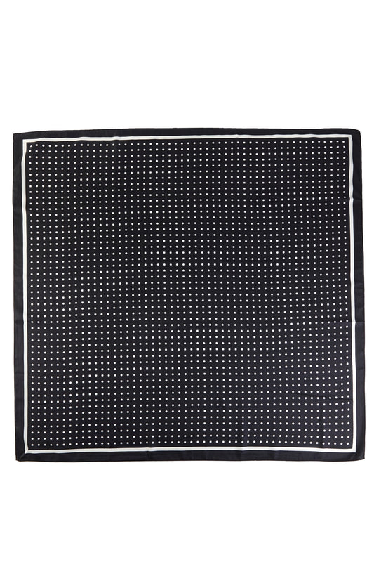 Polka Dot Silk Feel Square Scarf