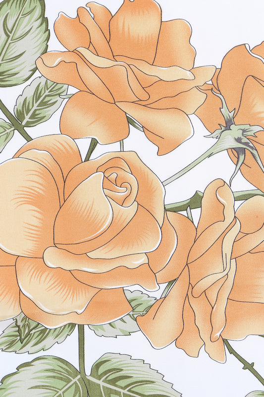 Antique Rose Pattern Silky Scarf