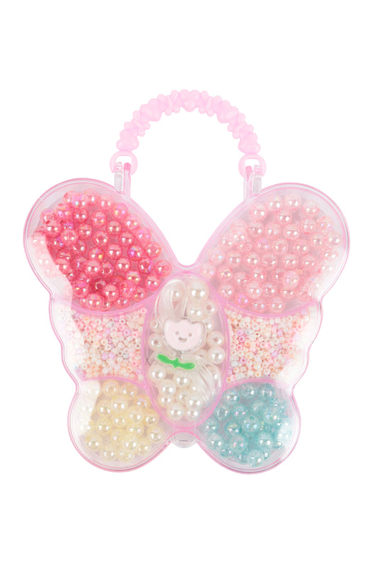 DIY Butterfly Necklace or Bracelet Pearl Beads Hancrafted Toy Jewelry