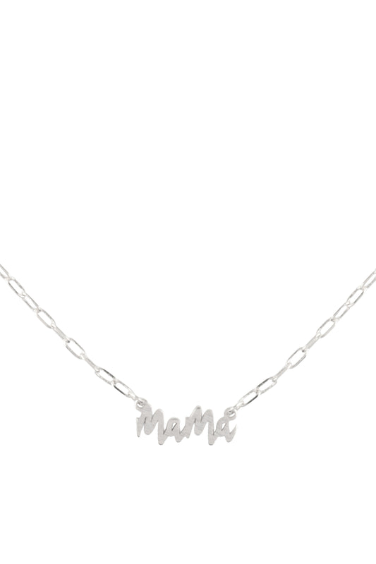 "Mama" Personalize Letter Pendant Brass Chain Necklace