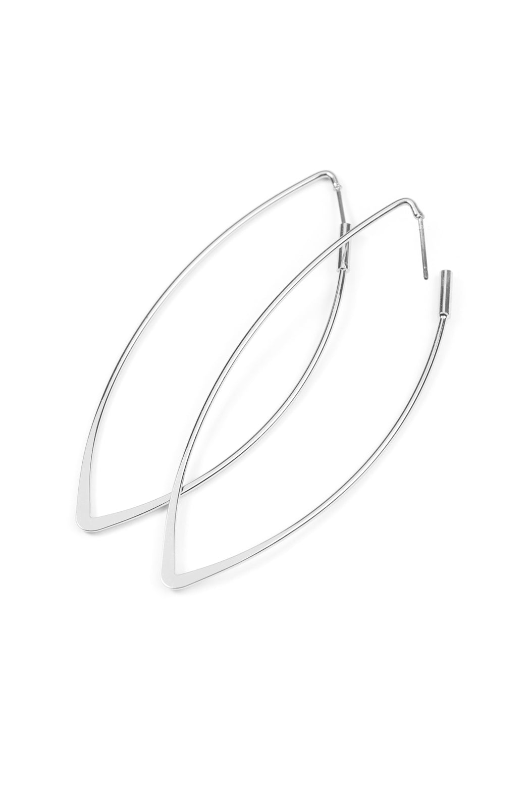 Long Teardrop Cutout Threader Earrings