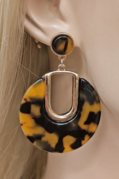 Turtoise Resin fashion Earrings