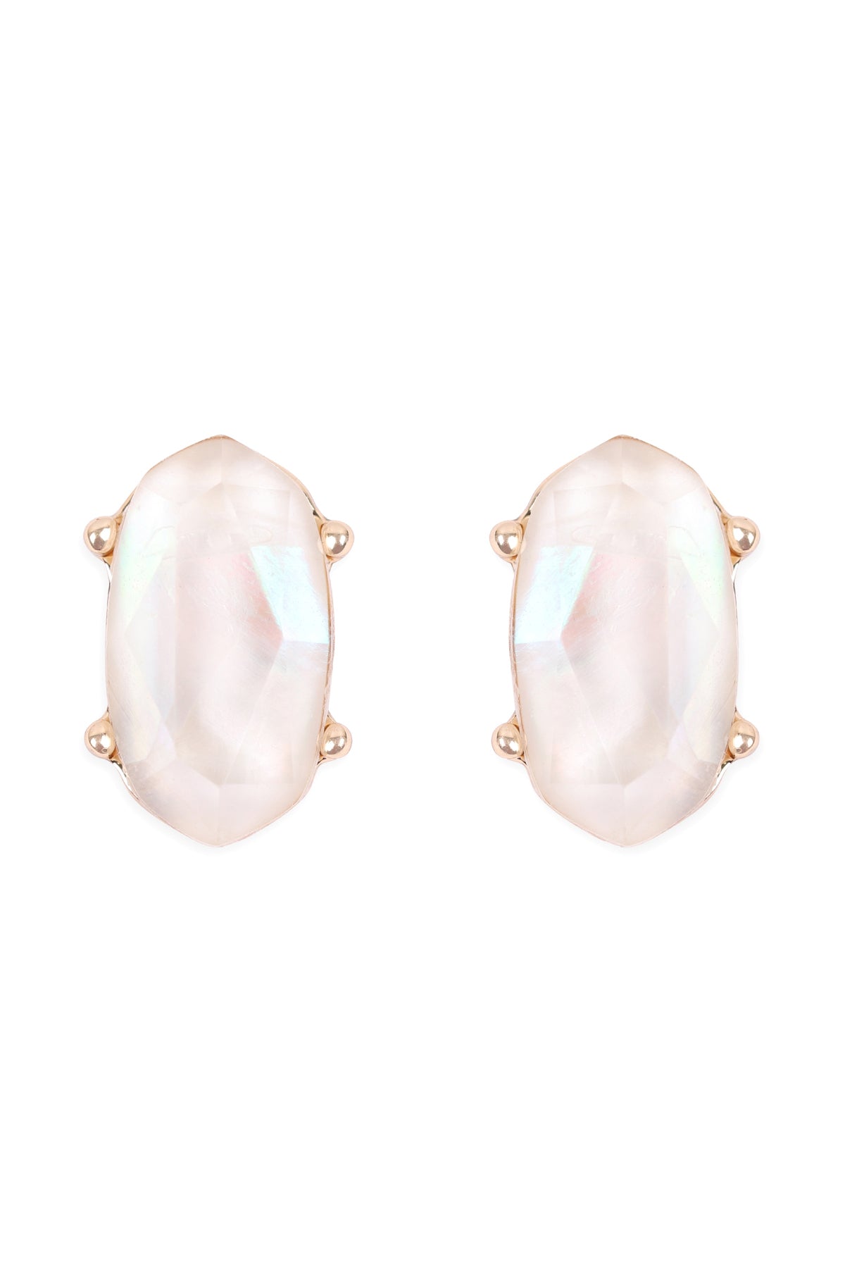 Pearlized Epoxy Post Earring White