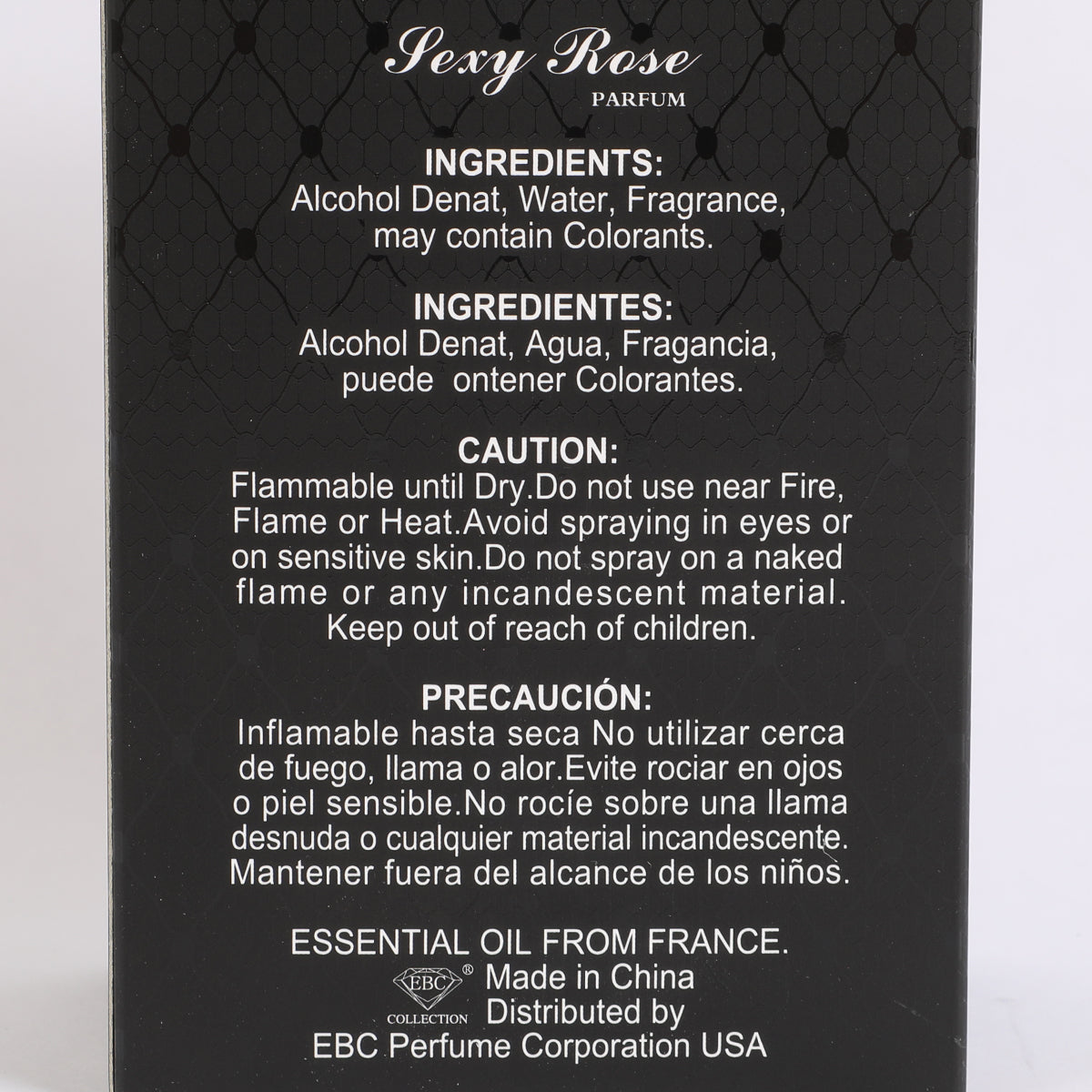 Sexy Rose Black Spray Perfume Eau De Parfum For Women - 100ML/3.4 FL.OZ