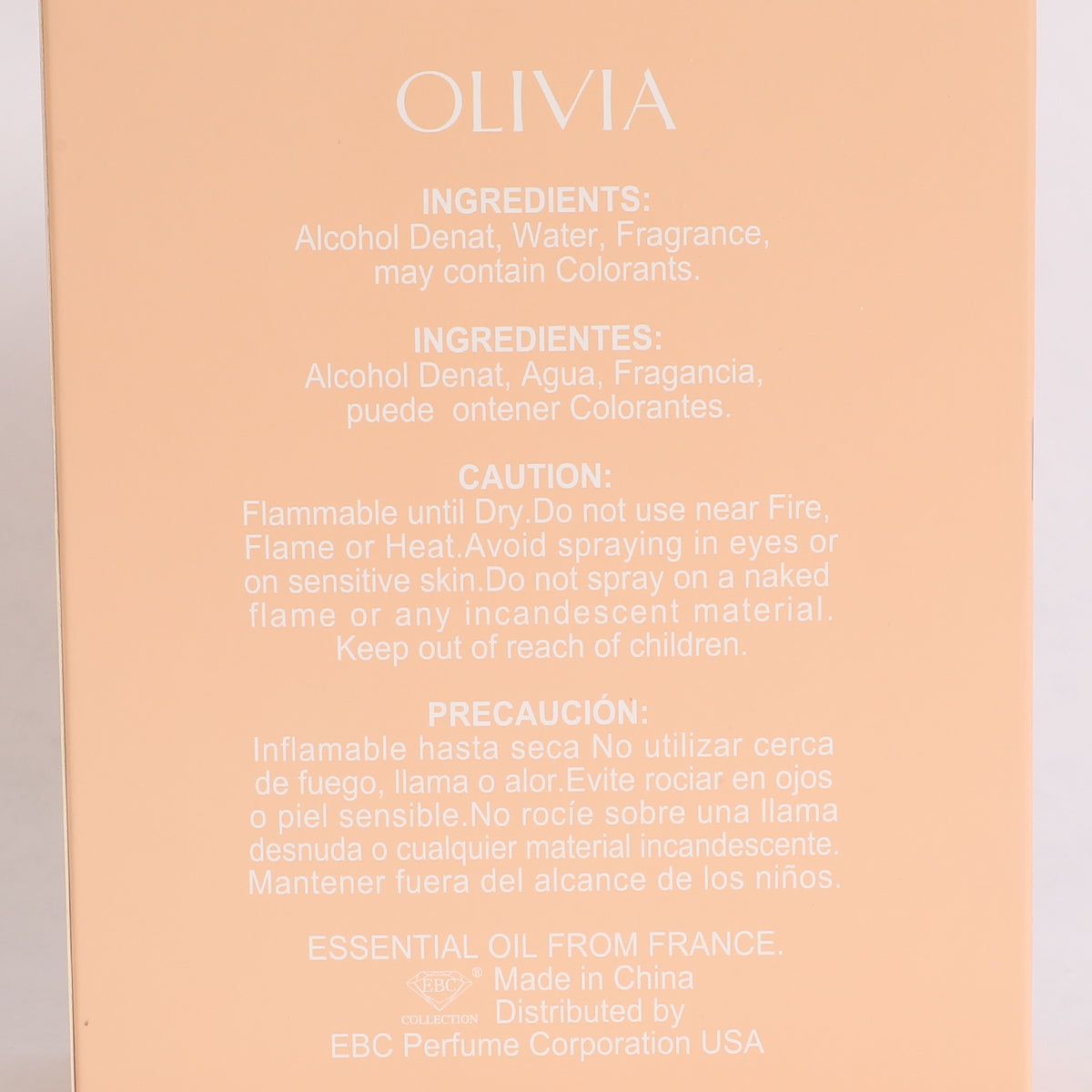 Olivia Spray Perfume Eau De Parfum For Women - 100ML/3.4 FL.OZ.
