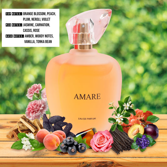 Amare Spray Perfume Eau De Parfum For Women - 100ML/3.4 FL.OZ.