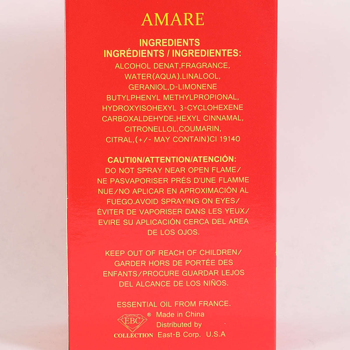 Amare Spray Perfume Eau De Parfum For Women - 100ML/3.4 FL.OZ.