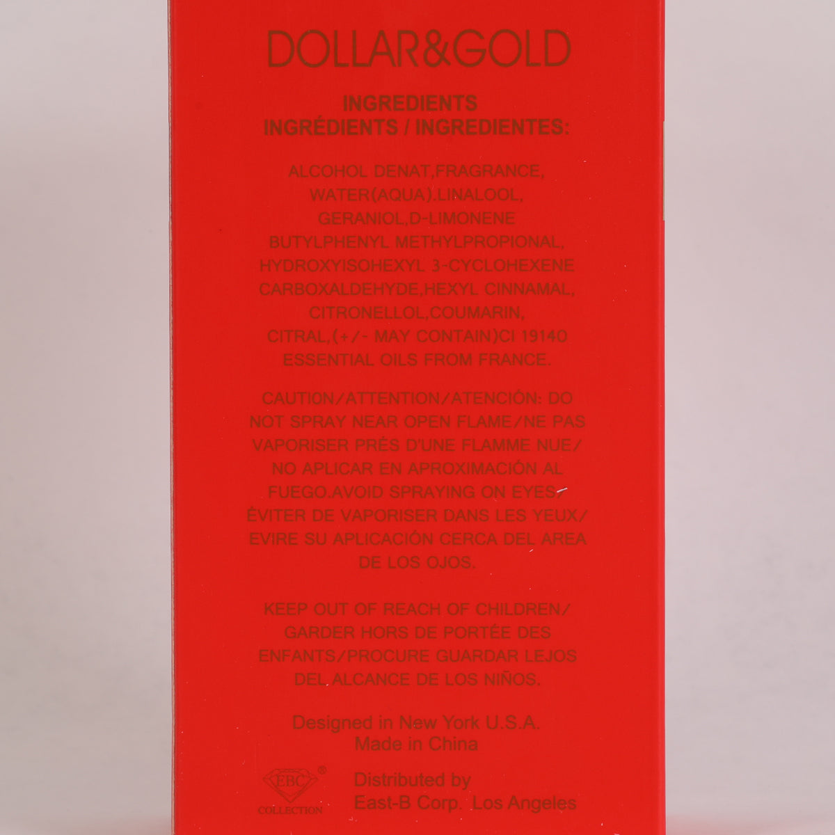 Dollar & Gold Spray Perfume Eau De Parfum For Women - 110ML/3.8 FL.OZ.