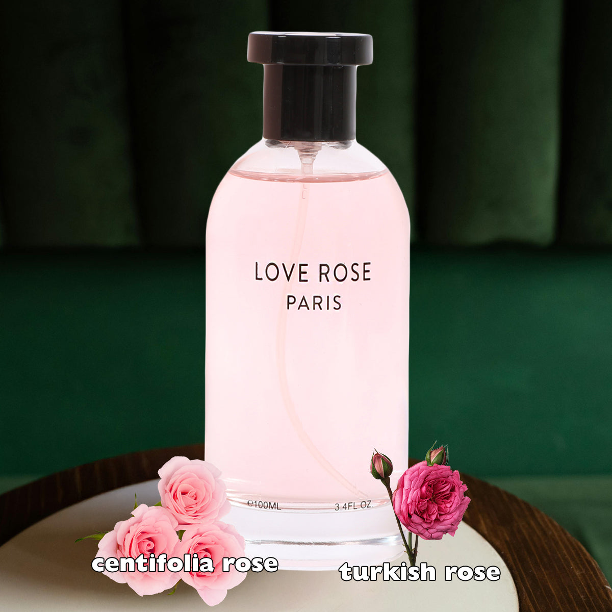 Love Rose Paris Spray Perfume Eau De Parfum For Women - 100ML/3.4 FL.OZ.