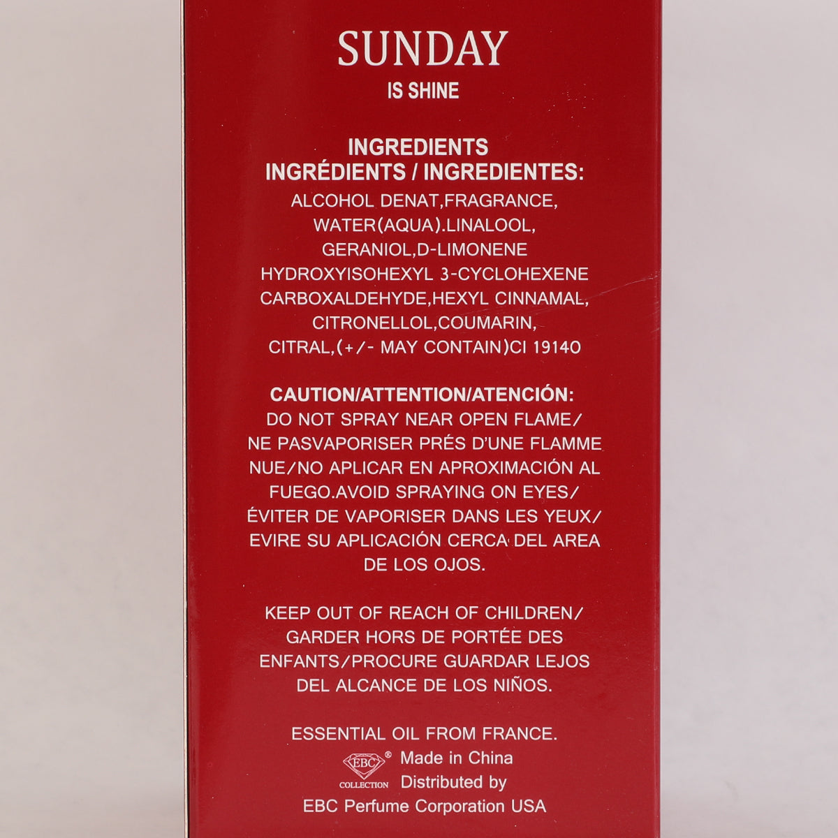 Sunday Is Shine Spray Perfume Eau Der Parfum For Women - 100ML/3.4 FL.OZ.