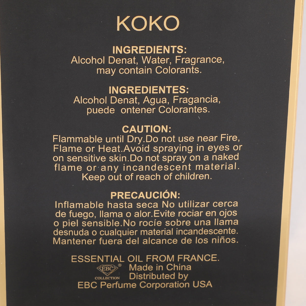 Koko Black Spray Perfume Eau De Parfum For Women - 100ML/3.4 FL.OZ.