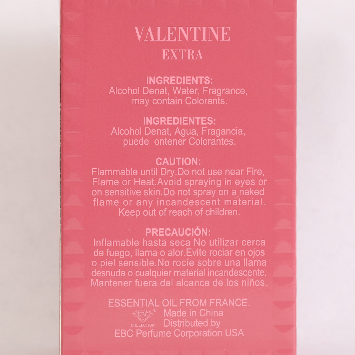 Valentine Extra Spray Perfume Eau De Parfum For Women - 100ML/3.4FL.OZ.