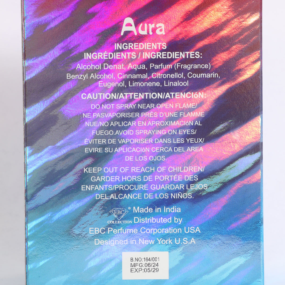 Aura Spray Perfume Eau De Parfum For Women - 100ML/3.4 FL.OZ.