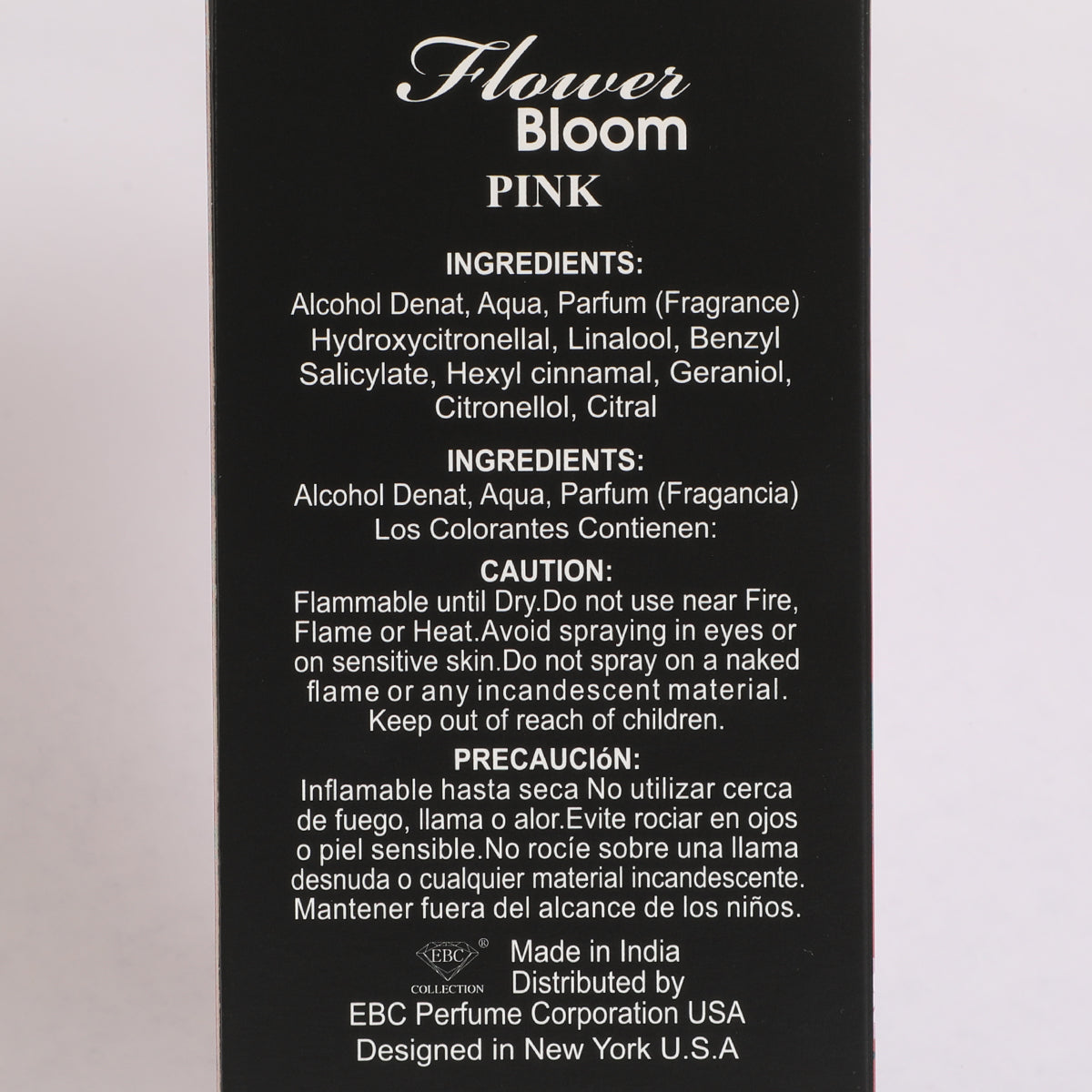 Flower Bloom Pink Spray Perfume Eau De Parfum For Women - 100ML/3.4 FL.OZ.