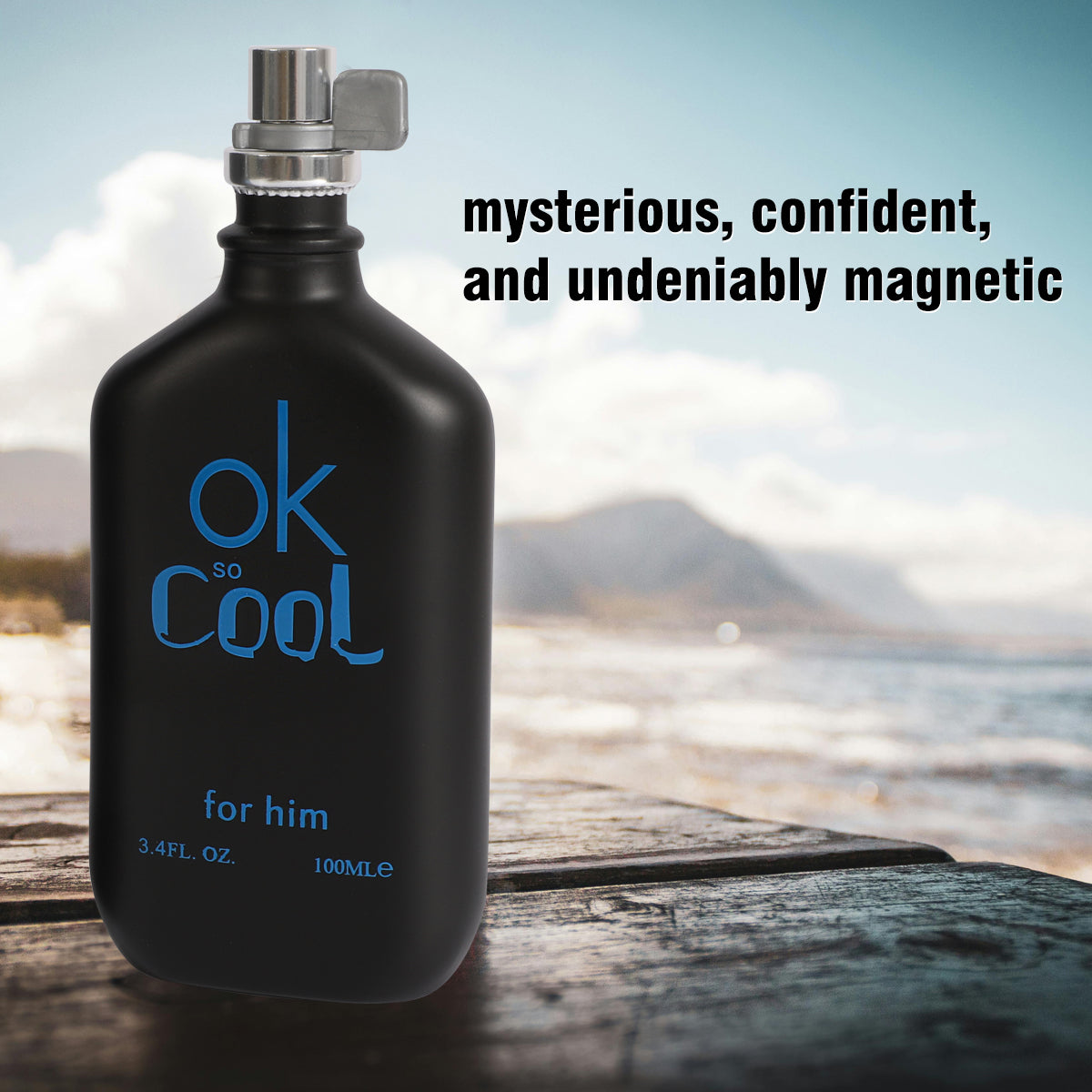 Ok So Cool Black Spray Cologne Eau De Toilette For Him - 100ML/3.4 FL.OZ.