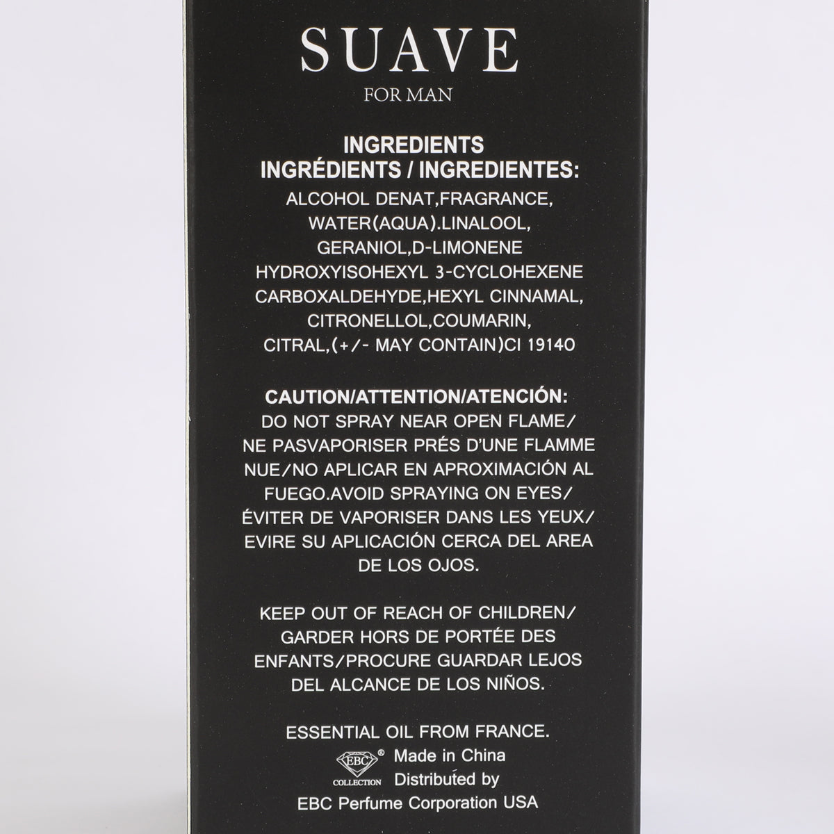 Suave Spray Cologne Eau De Toilette For Men - 110ML/3.8 FL.OZ./3PCS