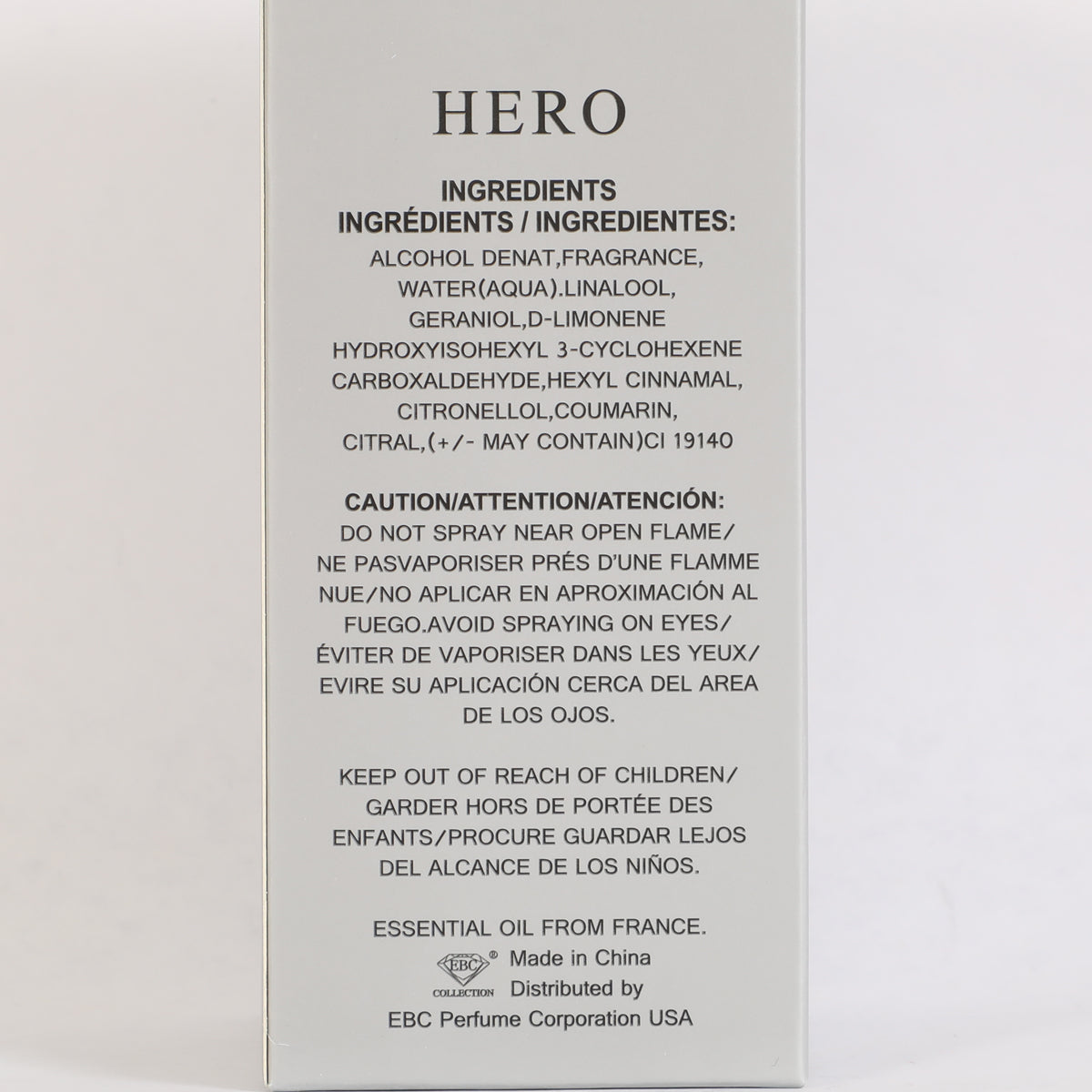 Hero Spray Perfume Eau De Toilette For Men - 100ML/3.4 FL.OZ.