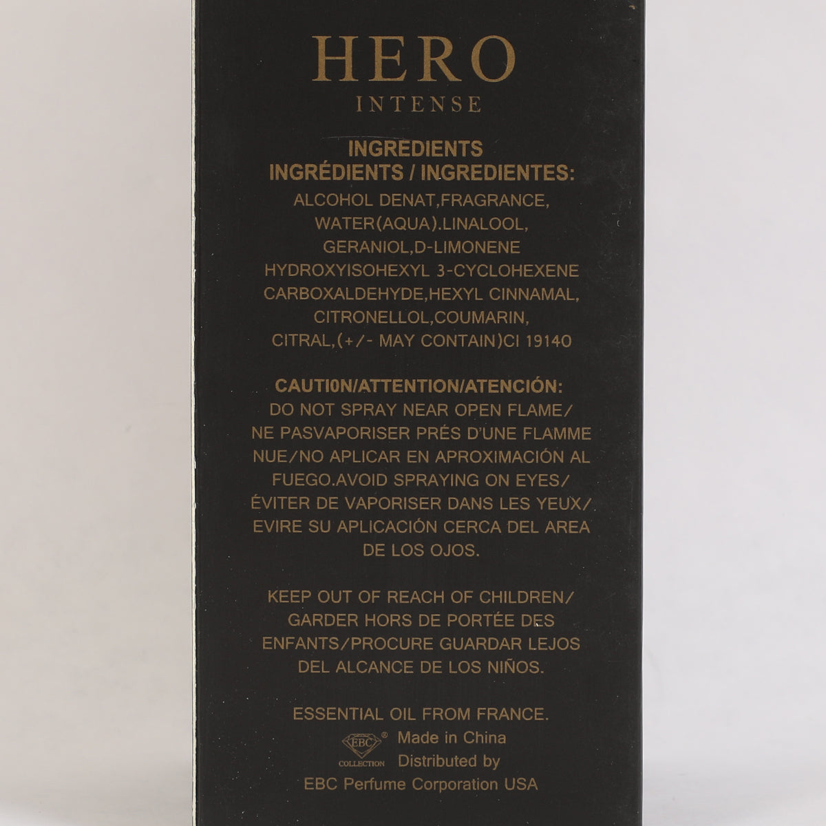 Hero Intense Spray Perfume Eau De Toilette For Men - 100ML/3.8 FL.OZ.