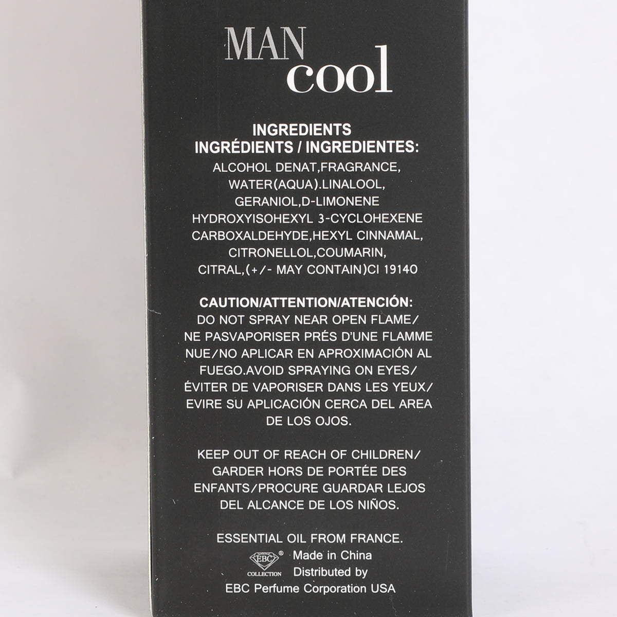Man Cool Spray Cologne Eau De Toilette For Men - 100ML/3.4 FL.OZ.